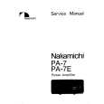 NAKAMICHI PA7/E Manual de Servicio