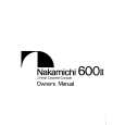 NAKAMICHI 600II Manual de Usuario